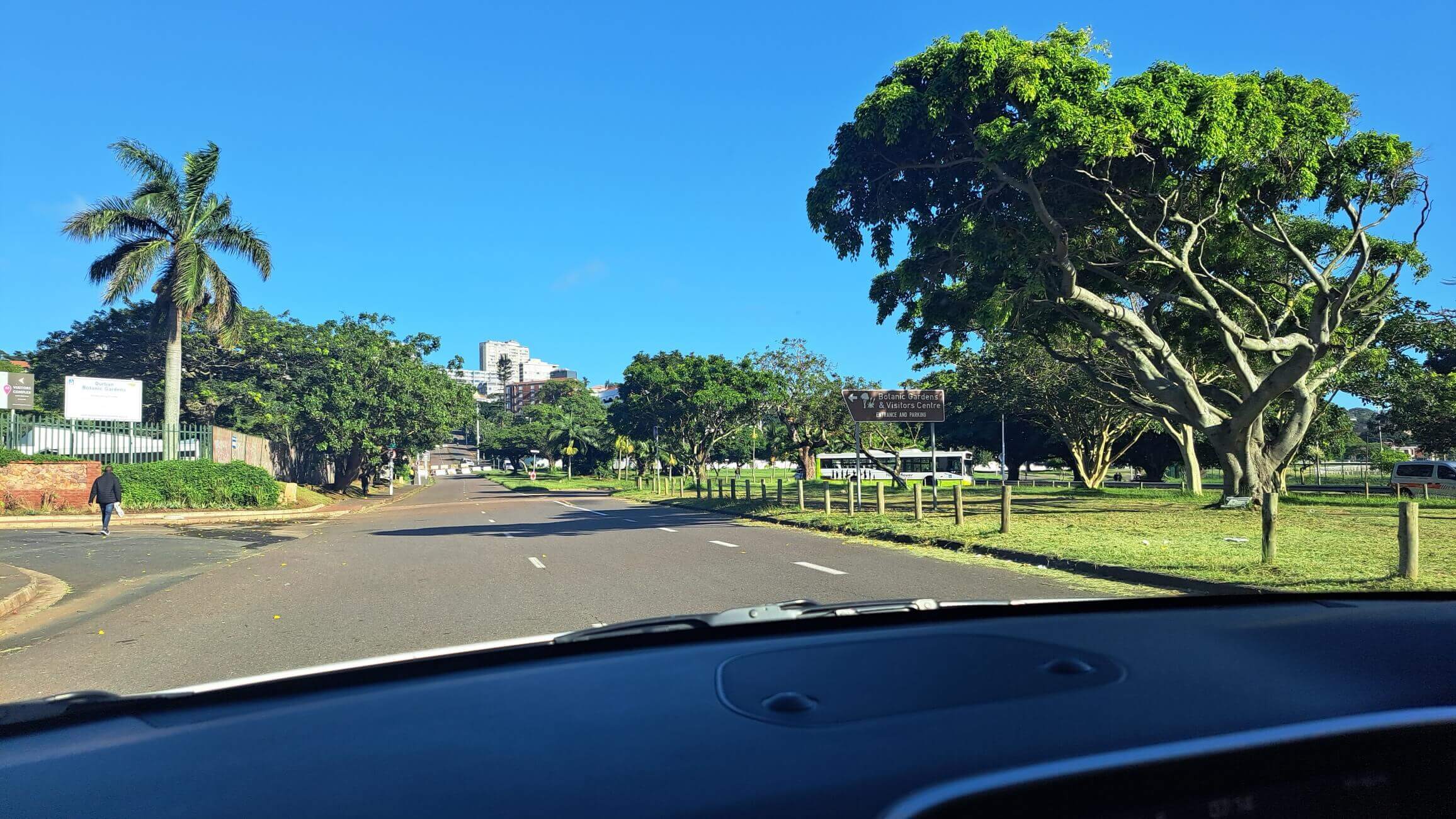 Down the road, then you need to cross over and go back up... Bot Gardens is on your left